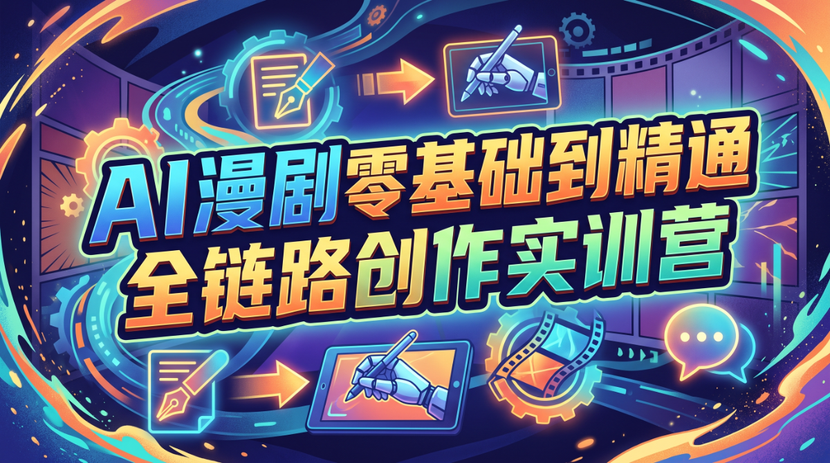 AI漫剧零基础到精通全链路创作实训营