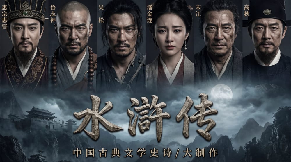 AI文生图之水浒传人物海报提示词实例